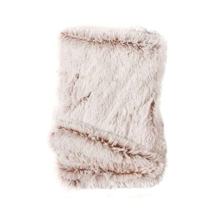 PV plush faux fur throw