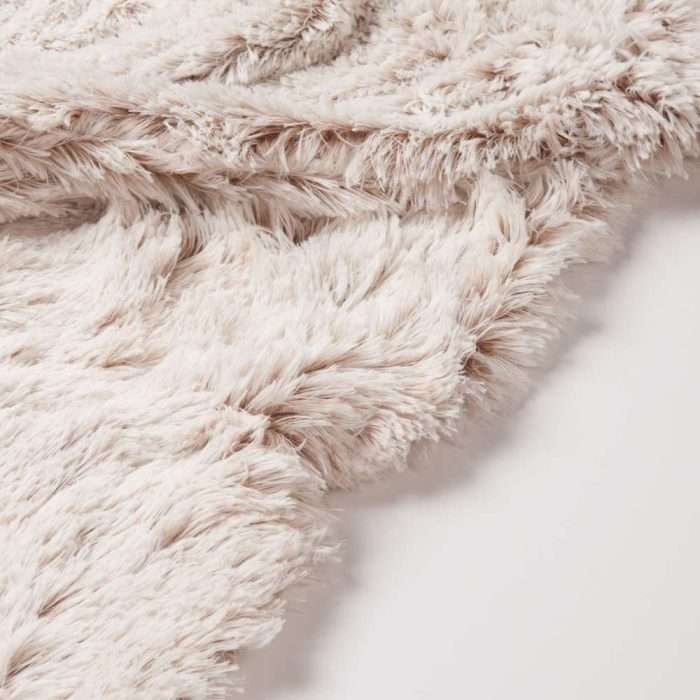 PV plush faux fur throw