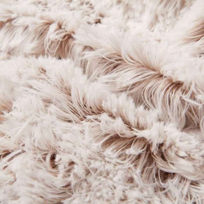 PV plush faux fur throw