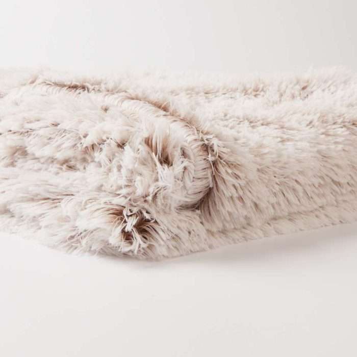 PV plush faux fur throw