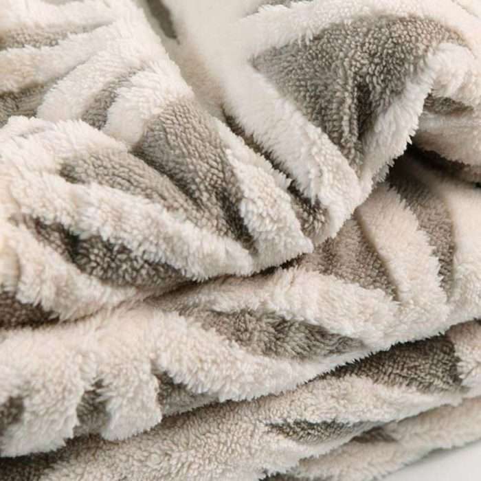 Jacquard sherpa blanket