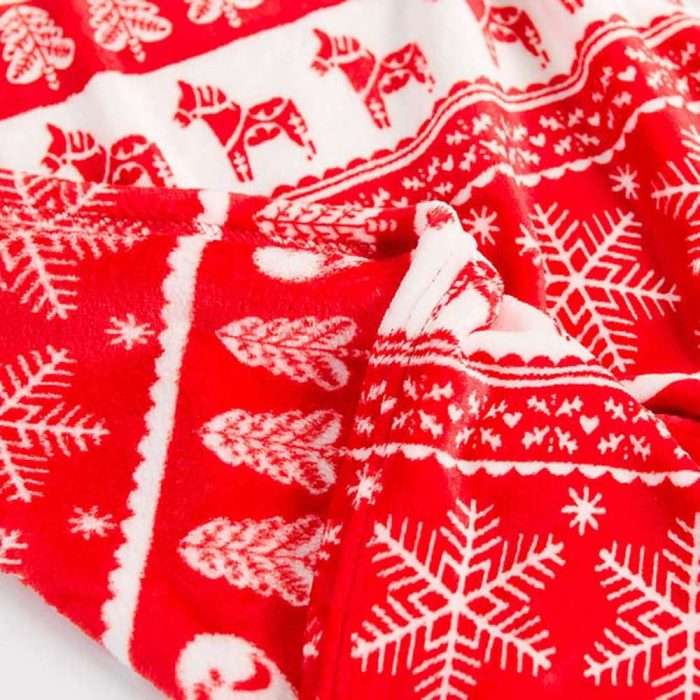 Christmas printed throw blanket