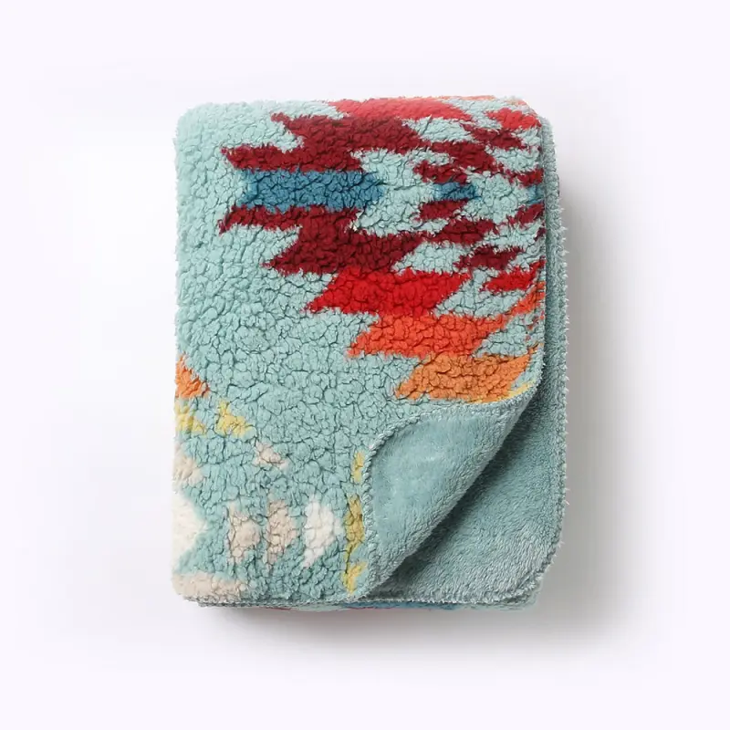 Printed Sherpa Plush BLanket