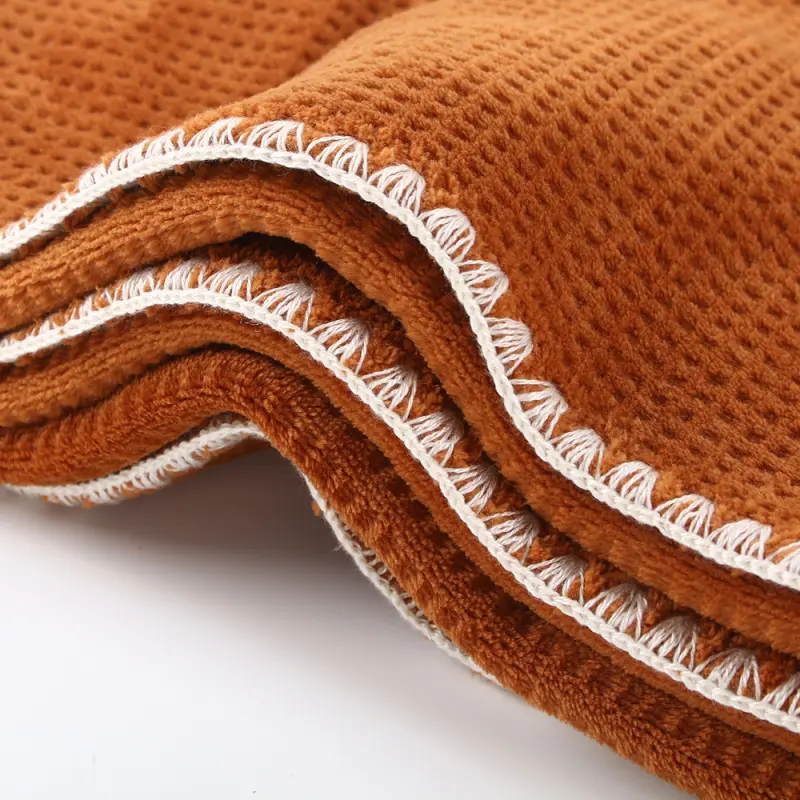 Waffle Double Flannel Fleece blanket